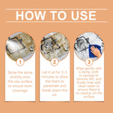 120ml Kitchen Degreaser Spray Household Oil Stain Deep Cleaning Stove Utensils Foam Cleaner Renewed Shine for Kitchen Appliances