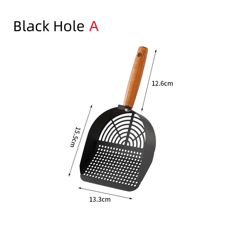 Cat Litter Shovel Pet Cleaning Tool carbon steel Wooden Handle Washable Kitten Litter Scoop Cats Toilet Cleaning Shovel Tool