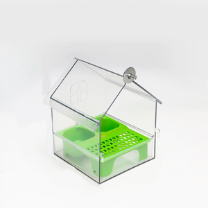 Bird Cage Feeder Parakeet Bathtub Drinker Feeding Portable Multifunction Hanging Bird Bath Hanging Shower Box for Parakeets