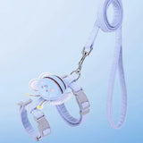 Cat Harness Leash Collar Set Adjustable Cartoon Bee Double Layer Dog Harness  Small Medium Pet Collar Leash Outdoor Walking
