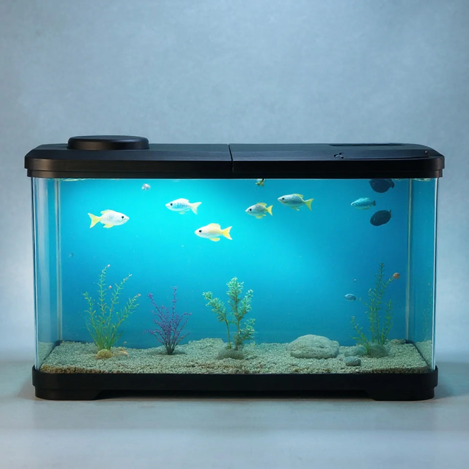 Aquarium Starter Kits - Arcrylic Fish Tank with Led Lights Freshwater & Marine Aquarium Tank for Betta, Fish Breeding Box