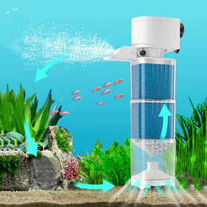 Mute Fish Tank Submersible Filter Plastic Built-in Filter Water Purification Water Circulation Pump Removable Suction Toilet