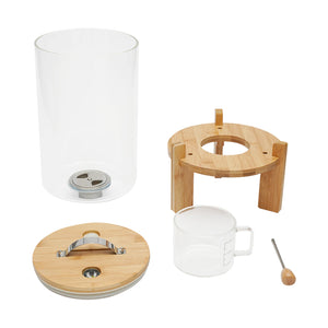 5L/7.5L Rice Dispenser Flour and Cereal Container Creative Glass Food Storage Container for Kitchen Organization