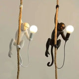 SANDYHA Nordic Retro Resin Monkey Wall Lamps for Living Room Home Decor Bedroom Led Lights Kitchen Island Dining Table Lightings