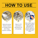 Jaysuing Kitchen Degrease Spray Quick Dissolve Oil Stains Remove Stubborn Stains Polishing Refreshing Kitchen Oven Cleaner Spray