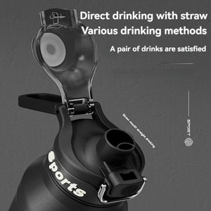 1L Thermos Water Bottle Stainless Steel Vacuum Flasks Keep Cold Hot Water Coffee bottles Portable Sport Gym Kettles With Straw