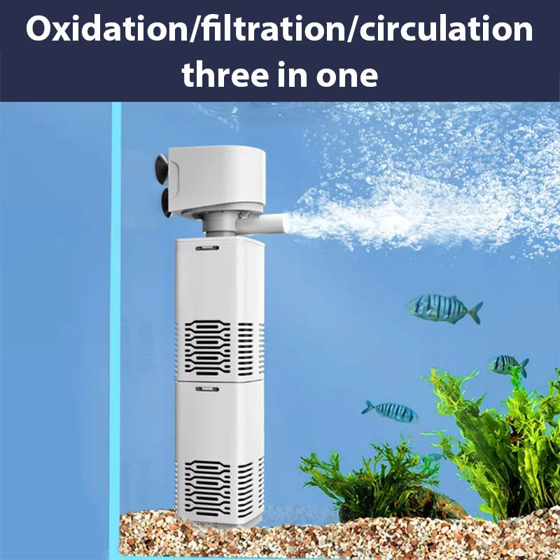 20W Aquarium Filter Pump Fish Tank Submersible Silent Oxygen Aerator Water Change Pump Aquarium Air Pump Wave Maker 880L/H