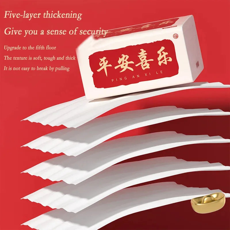 4/10/30 large packs of toilet paper can be wet water pliable log affordable pack tissues napkins 5 layer thickened embossed