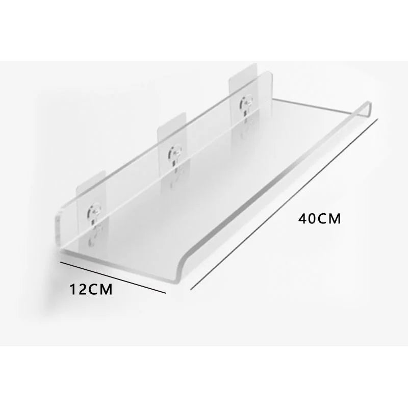 Acrylic Storage Rack Wall Panel No Need To Drill Holes, Bathroom, Bathroom, Kitchen Storage Rack, Organic Glass Strong Sticker
