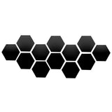 6/12pcs 3D Hexagon Mirror Wall Sticker Rose Gold DIY TV Background Living Room Stickers Wall Decor Bedroom Bathroom Home Decor