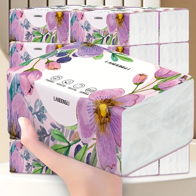 10 Packs of Facial Tissue, 270 Sheets Per Pack, Household Toilet Paper, Toilet Paper, Napkins  Toilet Paper