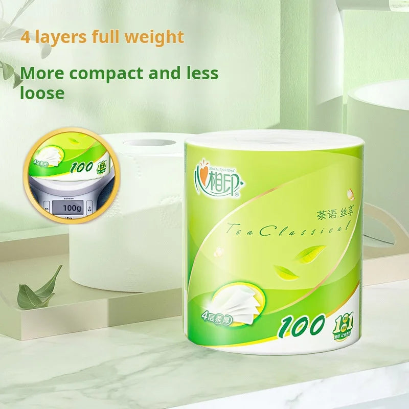 Heart Print, 10/20 Rolls Of White Core Paper Towels, Household Core Toilet Paper, Stock Up, Toilet Paper, And Wiping Paper