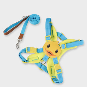 Cute Duck Adjustable Cat Harness Leash Pets Collar for Small Dog Cats Safe Comfortable Outdoor Walks Rope For Puppy Accessorie