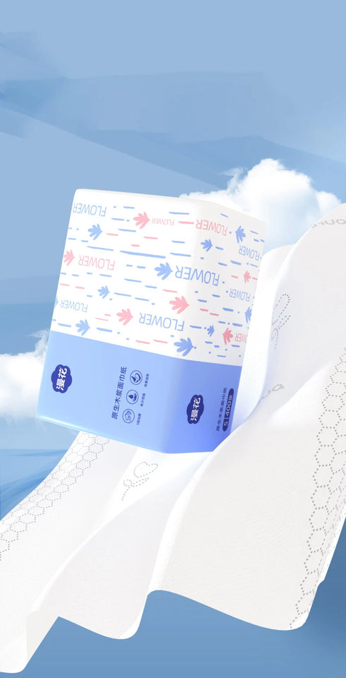 Diffuse Flower Paper 1 Pack 400 Paper Thickened Napkin S Size Household Paper Towel Comfortable Wood Facial Tissue Toilet Paper