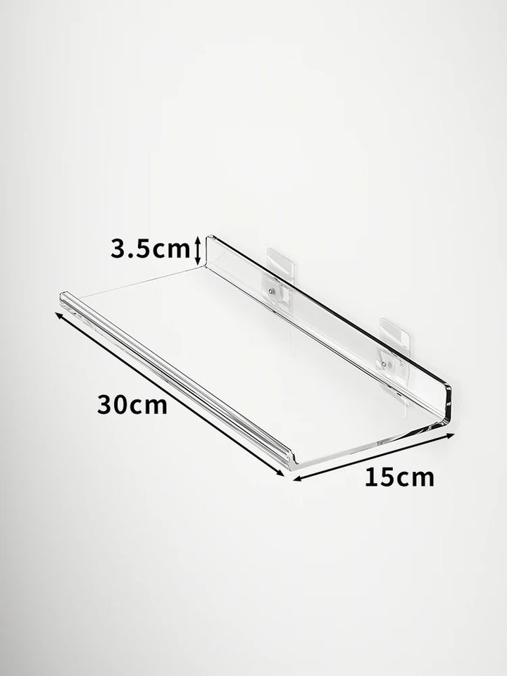 Acrylic Storage Rack Wall Panel No Need To Drill Holes, Bathroom, Bathroom, Kitchen Storage Rack, Organic Glass Strong Sticker