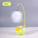 Tumbler Cat Toy Removable Stick Feather Scratching Ball Anti-Bite Turntable Interactive Toy Interesting Pet Supplies