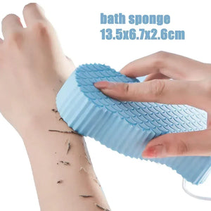 Foot Wash Mat Silicone Sponge Body Brush in The Shower Reusable Wall Mounted Back  Silicone Bath Foot Massage Pad Shower