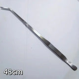 Stainless Steel Aquarium Tweezers Set (27/38/48cm) - Curved Aquascaping Tools for Plants & Feeding, Fish Tank Maintenance Kit