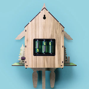 Cuckoo Clock,Wall Mount Time Bell Swing Alarm Watch Imitation Wood Style with Easy-to-Read Dials Bird Clock for Living Room