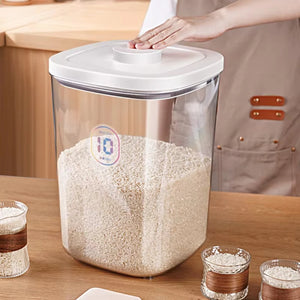6L/12LSealed Rice Bucket Flour Storage Box Large Capacity Pet Grain Storage Bucket Cat Grain Bucket Miscellaneous Grain Rice Jar