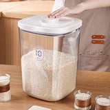 6L/12LSealed Rice Bucket Flour Storage Box Large Capacity Pet Grain Storage Bucket Cat Grain Bucket Miscellaneous Grain Rice Jar