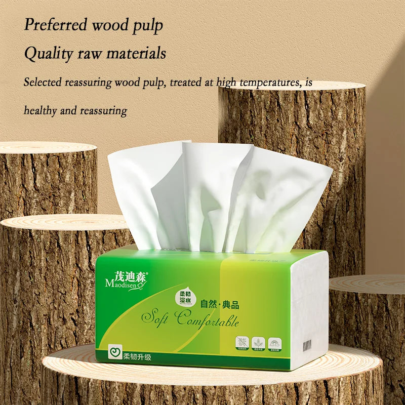 24 large packs of tissue paper, whole box, economical household pack, napkins, family pack toilet paper paper towels