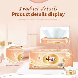 1 piece 6 packs; Heart Printing Paper; Kleenex; Tissue Paper; Household Toilet Paper; Napkin; Wet And Dry Dual-use Toilet Paper