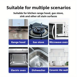 Heavy-Duty Kitchen Grease Oil Remover Spray - Effortless Cleaning of Stovetops, Ovens, and Range Hoods Kitchen Cleaning Tools