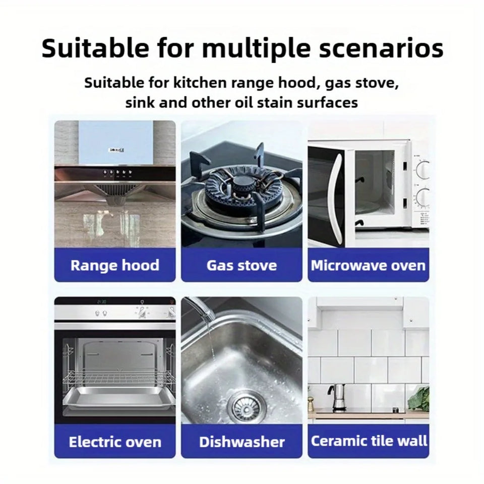 Heavy-Duty Kitchen Grease Oil Remover Spray - Effortless Cleaning of Stovetops, Ovens, and Range Hoods Kitchen Cleaning Tools