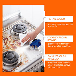 120ml Kitchen Oil Cleaner Remove Grease Stain Strong Decontamination Household Oil Dirt Cooktops Stoves Cleaning Spray Easy Use