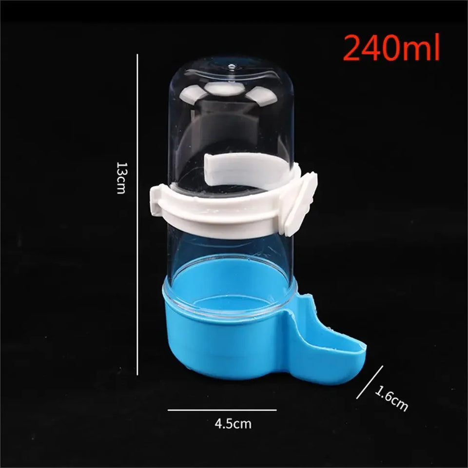 120/240/490ML Bird Feeder Automatic Cage Hanging Parrot Feeder Water Dispenser for Small Medium Large Bird Pet Cage Accessories