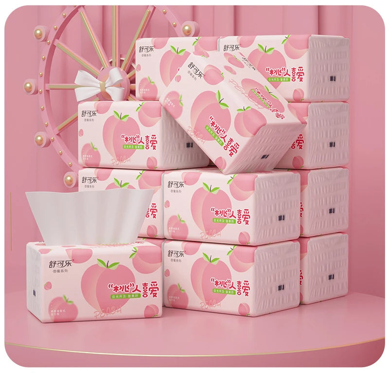 400 Sheets/pack Of Shukele Paper, 5 Layers Of Thickened, 80 Sheets/pack, Large Napkins, Large-sized Hand Wipes, Toilet Paper