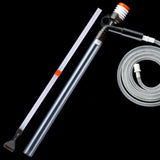 Adjustable Water Flow Sand Cleaner Press-Type Siphon Pump Aquarium Gravel Cleaner with Glass Scraper Fish Tank Water Changer Kit