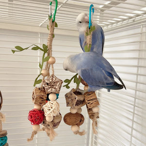 Bird Chewing Toy Funny Cotton Rope Pinecone Parrot Toys Bite Resistant Bird Tearing Toy Cockatiels Training Cage Toys For Birds