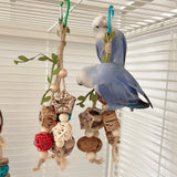 Bird Chewing Toy Funny Cotton Rope Pinecone Parrot Toys Bite Resistant Bird Tearing Toy Cockatiels Training Cage Toys For Birds