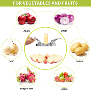 Fruit Cutter, 12-Blade Extra Large Apple Corer,Easy to Use, Time-Saving, Heavy Duty Stainless Steel Apple Slicer And Divider