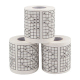 Sudoku game toilet paper, office and home puzzle roll paper, home creative fun toilet paper, wood pulp toilet paper