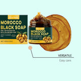 Natural Morocco Black Soap Dead Skin Remover Body Scrub Purifying Deep Cleansing Gentle on All Skin Types 100G/3.530Z