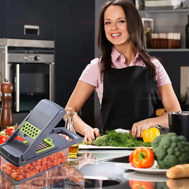 Portable Vegetable Cutter Shredder Multifunctional Slicer Potato Chopper Carrot Grater Reusable Fruit Veggie Cutting Tool