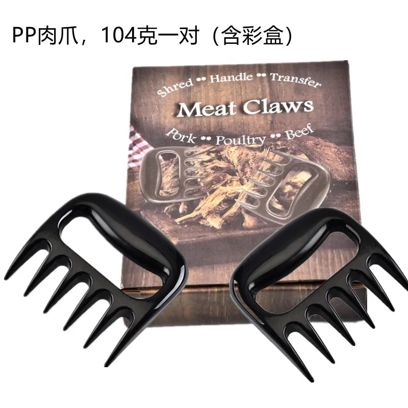 2Pcs Bear Meat Claws Handle Barbecue Forks Kitchen Manual Food Fork Meat Pork Clamp Roasting BBQ Fork Kitchen Knives Tool
