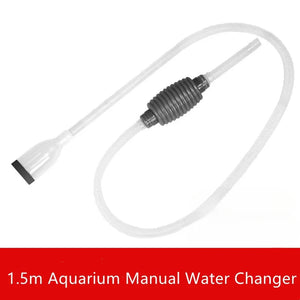 1.5m Aquarium Manual Water Changer  Fish Tank Air Pump Cleaning Tools Handheld Aquarium Cleaner Vacuum Siphon Pump Pet Products