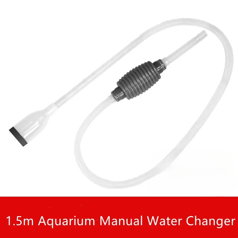 1.5m Aquarium Manual Water Changer  Fish Tank Air Pump Cleaning Tools Handheld Aquarium Cleaner Vacuum Siphon Pump Pet Products