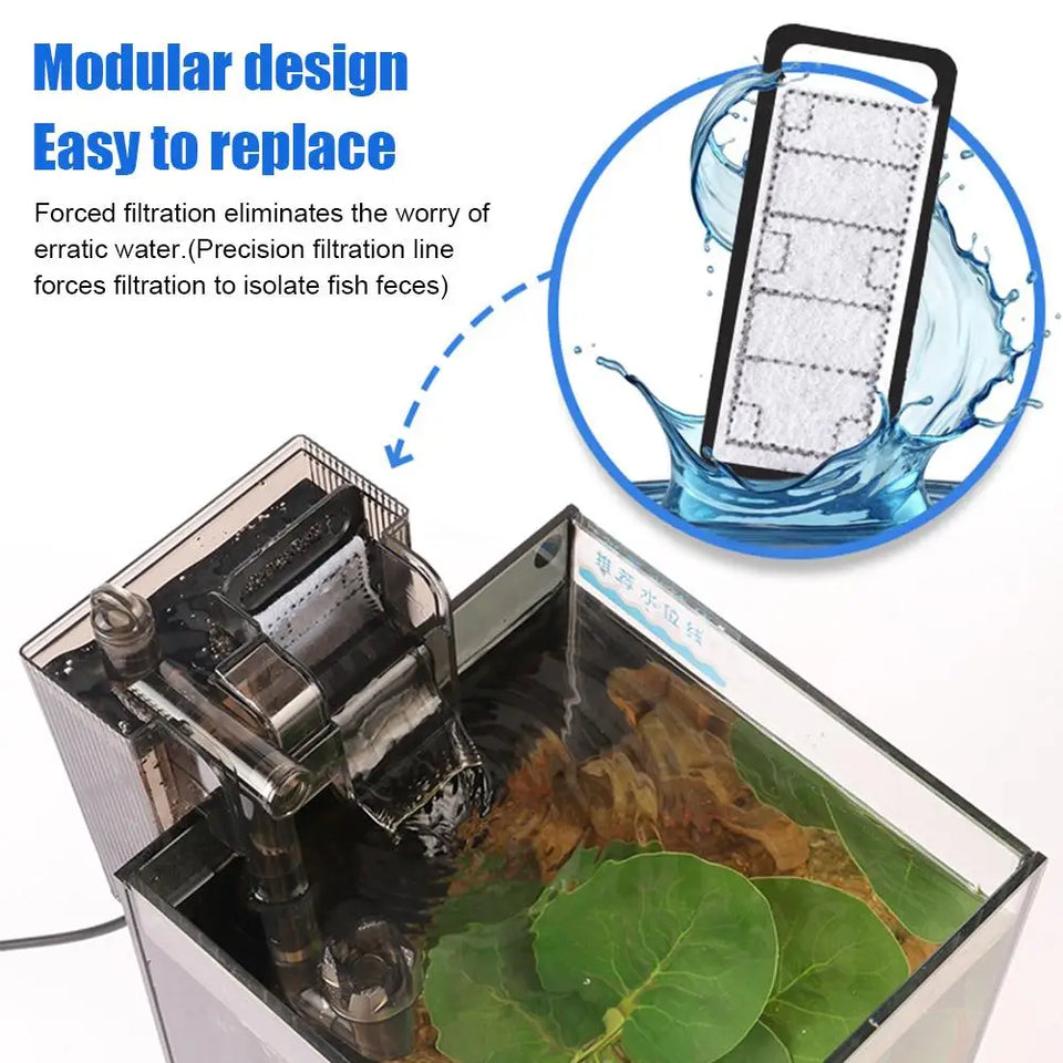 Fish Tank Filter Water Pumps External Hang Up Filter For Aquarium Filter Oxygen Submersible Water Purifier Suspended Filter