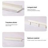 Multifunction Wall Mounted Bathroom Shelf ABS Self Adhesive Shower Storage Rack No-drill Stable Wall Organizer Kitchen Bathroom