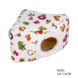 Parrot Cotton Nest Sleeping Bag Soft and Warm Bread Triangular Nest Cartoon Pattern Decoration Can Be Hung Inside The Cage
