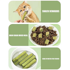 Cat Grass Teeth Grinding Stick Pet Snacks Hairball Removal Mild Hair Row Ready To Eat Baby Cat Teeth Cleaning Cat Grass Stick