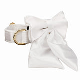 Bowtie Dog Collar Leash Harness White Unique Style Necklace with Detachable Bow Tie for Puppy Small Medium Large Dogs Wedding