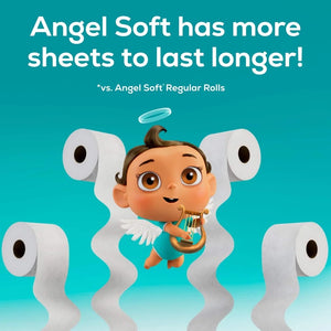 24 Mega Rolls 2 Ply Toilet Paper Soft Strong Flushable Septic Safe 320 Sheets Per Roll Perforated Long Lasting Comfort