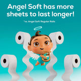 24 Mega Rolls 2 Ply Toilet Paper Soft Strong Flushable Septic Safe 320 Sheets Per Roll Perforated Long Lasting Comfort
