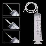 100-550ml Large Syringes With Tube for Liquid Plastic Syringes With Tip Cap for Glue Dispensing, Watering, Refilling, Feeding